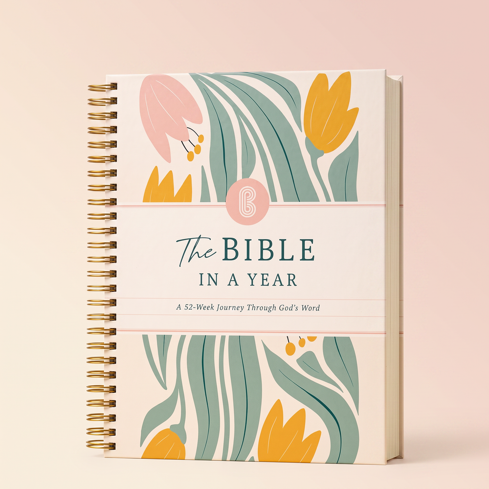 The Bible In A Year: A 52-Week Journey Through God's Word — Spiral-Bound Study Book, 50lb Paper