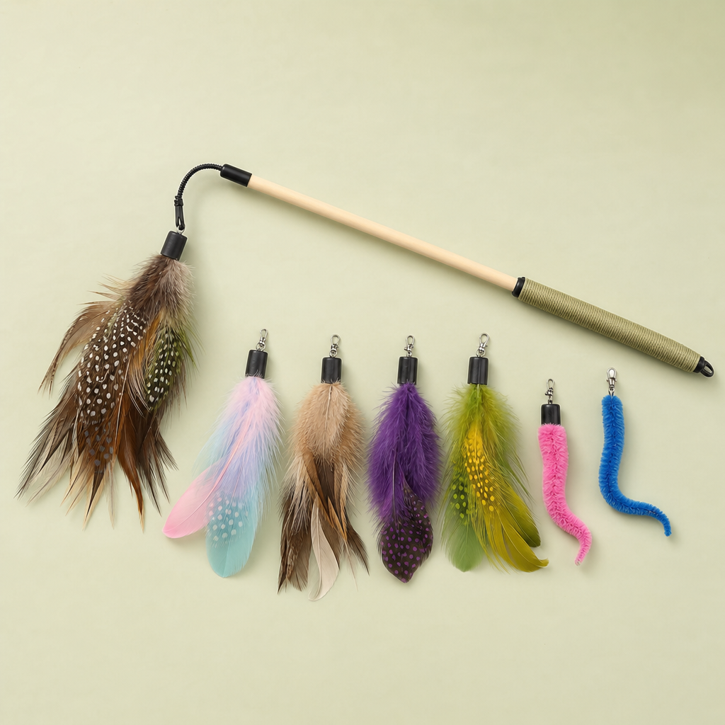 Feather Teaser Wand Set